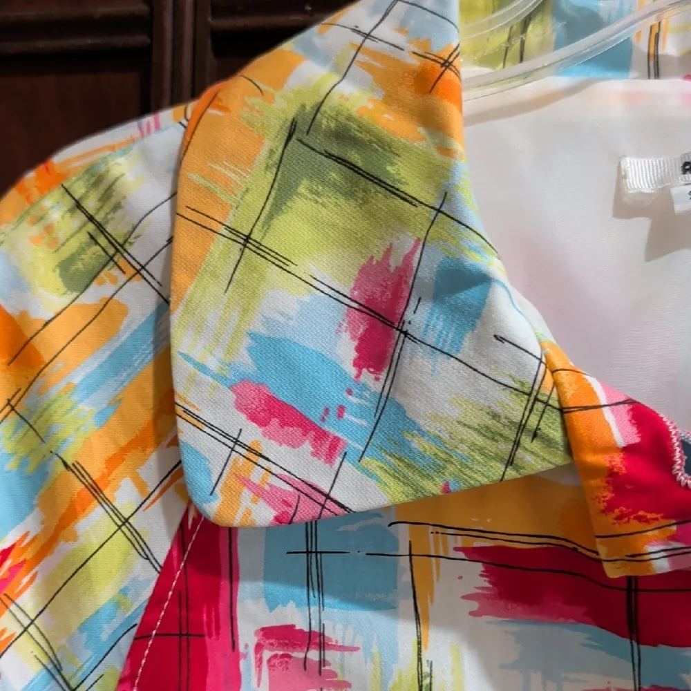 Color Splash Cropped Jean Jacket - Multicolor - Picture 4 of 9
